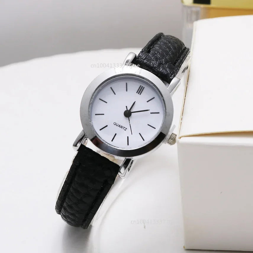 Personalized Elegant Female Student Watch Female Fashion Simple Small Watch Table Leather Strap Wristwatch Relogio Feminino