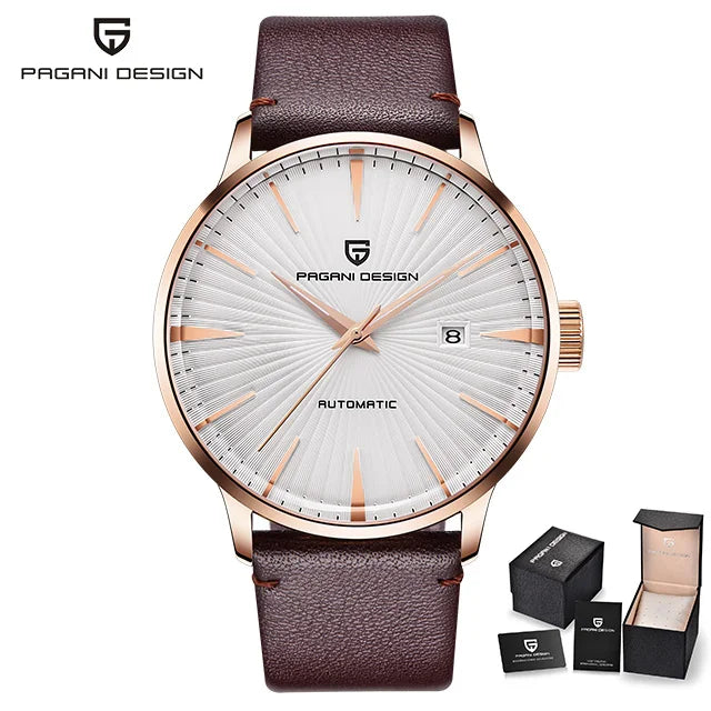 2025 New PAGANI DESIGN Men's Watches Fashion Sports Gold Watch For Men Automatic Mechanical Wristwatches Men Waterproof Leather