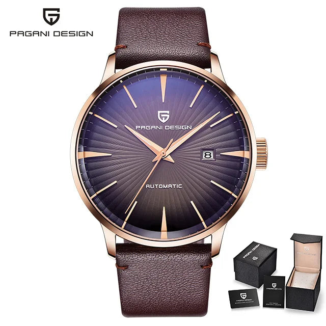 2025 New PAGANI DESIGN Men's Watches Fashion Sports Gold Watch For Men Automatic Mechanical Wristwatches Men Waterproof Leather