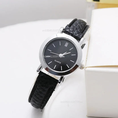 Personalized Elegant Female Student Watch Female Fashion Simple Small Watch Table Leather Strap Wristwatch Relogio Feminino