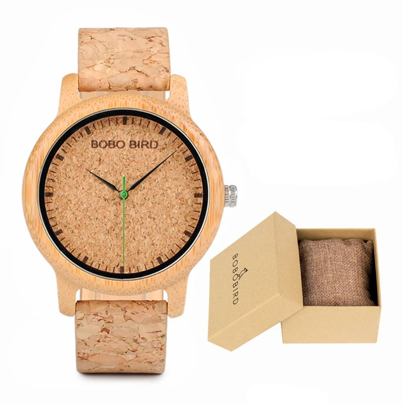 BOBO BIRD Wooden Watches for Men & Women Leather Strap Quartz Watches Support OEM Customized Dropshipping