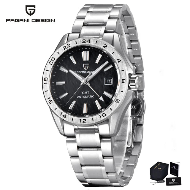 PAGANI DESIGN New GMT Mens Mechanical Watches 100M Waterproof Clock Sapphire Glass Automatic Men Watch PD-1792 Relogio Masculino
