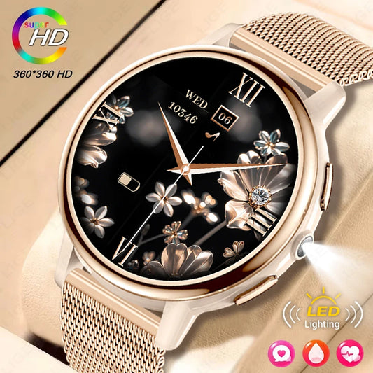 LIGE 2025 New 1.26 inch Screen Smart Watch Women IP68 Waterproof Sports Women’s Health Monitor Watches Bluetooth Call Smartwatch