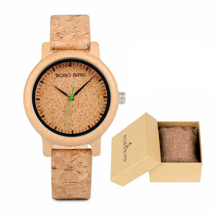 BOBO BIRD Wooden Watches for Men & Women Leather Strap Quartz Watches Support OEM Customized Dropshipping
