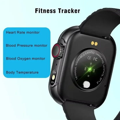 2024 Smart Watch Men Women LED Flashlight 100 Sport Modes Fitness Tracker Body Temperature 2.01 Inch Screen Smartwatch Men Wome