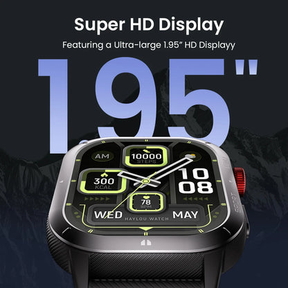 HAYLOU IRON NEO Smartwatch 1.95’’ HD Display 3ATM Waterproof Bluetooth Call 30 Days Battery Life Sport Smart Watch for Outdoor
