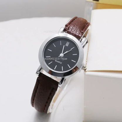 Personalized Elegant Female Student Watch Female Fashion Simple Small Watch Table Leather Strap Wristwatch Relogio Feminino
