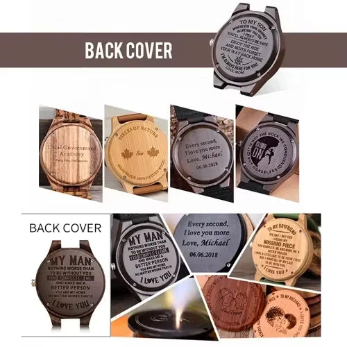 BOBO BIRD Wooden Men Watches Handmade Leaf Dial Custom Blessing Natural Wristwatch Distinctive Wooden Gift Support Dropshipping
