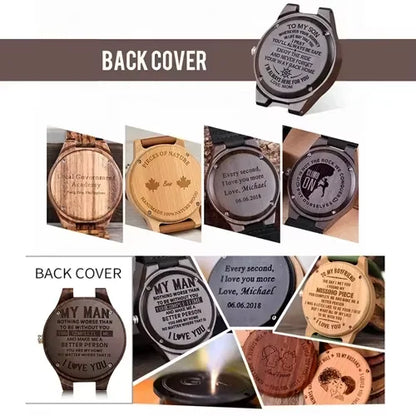 BOBO BIRD Wooden Men Watches Handmade Leaf Dial Custom Blessing Natural Wristwatch Distinctive Wooden Gift Support Dropshipping