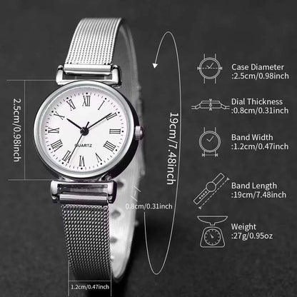 2PCS/Set Fashion Women Watches Casual Analog Quartz Watch With Bracelet Set Reloj Mujer（Without Box）