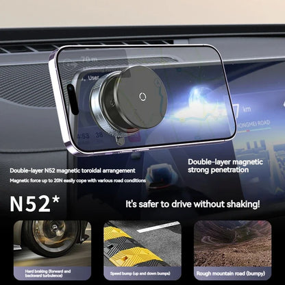 Vacuum Suction Magnetic Car Phone Holder for Glass Surface Easy-install Universal Phone Holder for iPhone Samsung