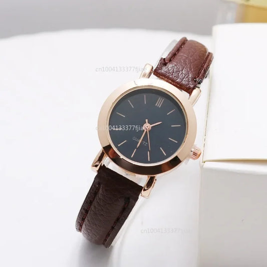 Personalized Elegant Female Student Watch Female Fashion Simple Small Watch Table Leather Strap Wristwatch Relogio Feminino
