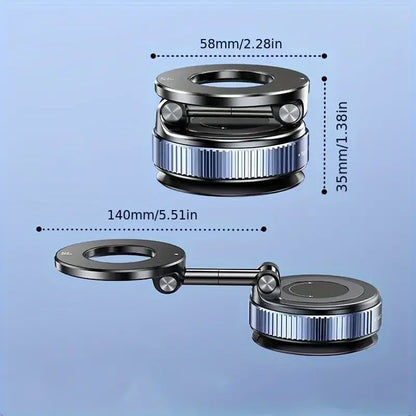 [Upgrade 360° Phone Holder] 360° Adjustable Vacuum Magnetic Mount Car Phone Holder Upgrade Version Compatible with Cars Mirrors