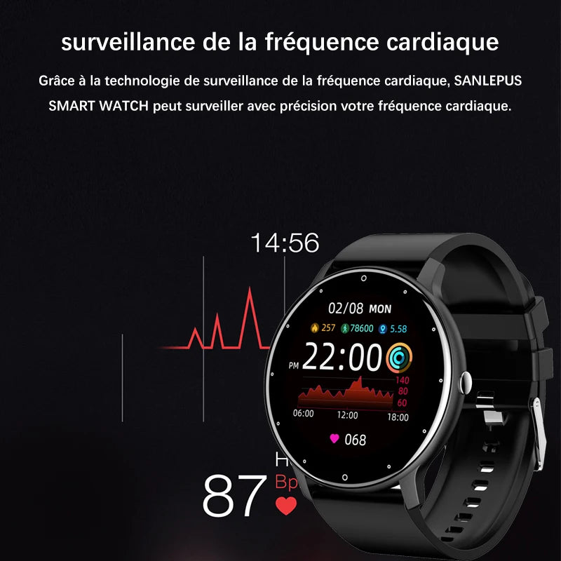 LIGE 2025 New Smart Watch Men Full Touch Screen Sport Fitness Watch IP67 Waterproof Bluetooth For Android ios smartwatch Men+box