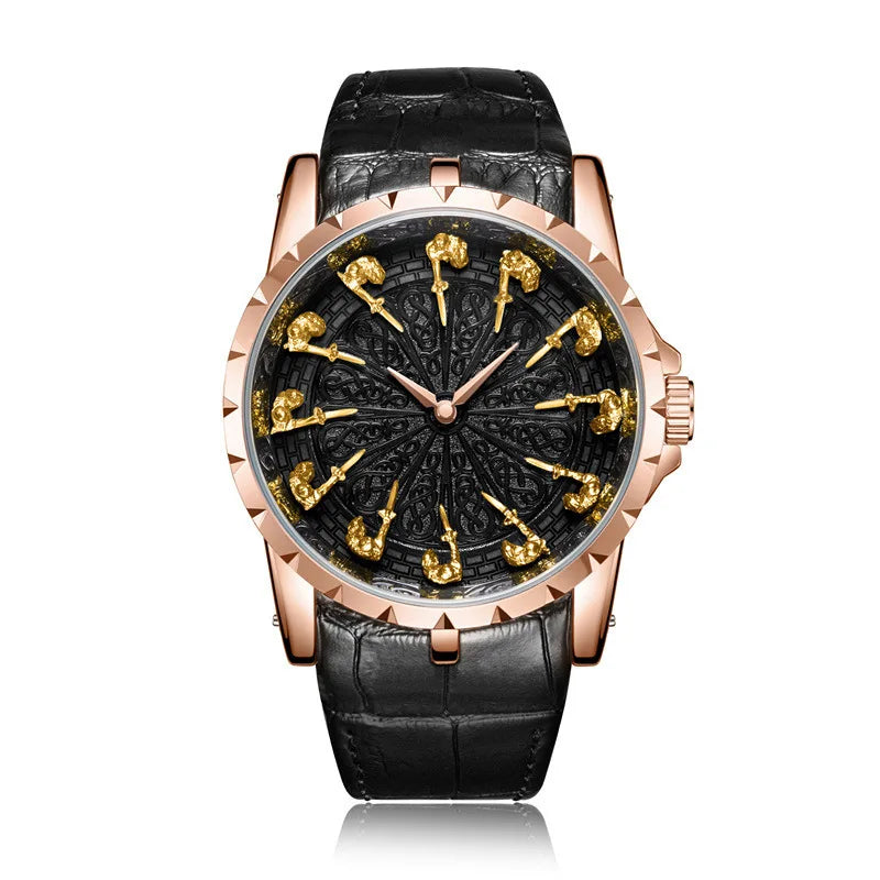 ZH20 Vintage Personalized Men's Watch Classic Twelve Knights Quartz Watch Fashion Clock Birthday Gift