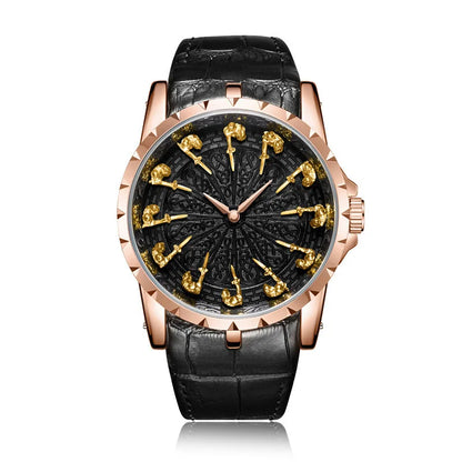ZH20 Vintage Personalized Men's Watch Classic Twelve Knights Quartz Watch Fashion Clock Birthday Gift