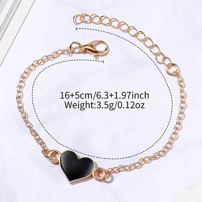 4PCS/Set Couple's Watches Fashion Roma Dial Women Quartz Watch Leather Band Wristwatches Heart Bracelets Set（Without Box）