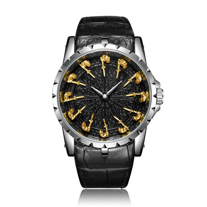 ZH20 Vintage Personalized Men's Watch Classic Twelve Knights Quartz Watch Fashion Clock Birthday Gift