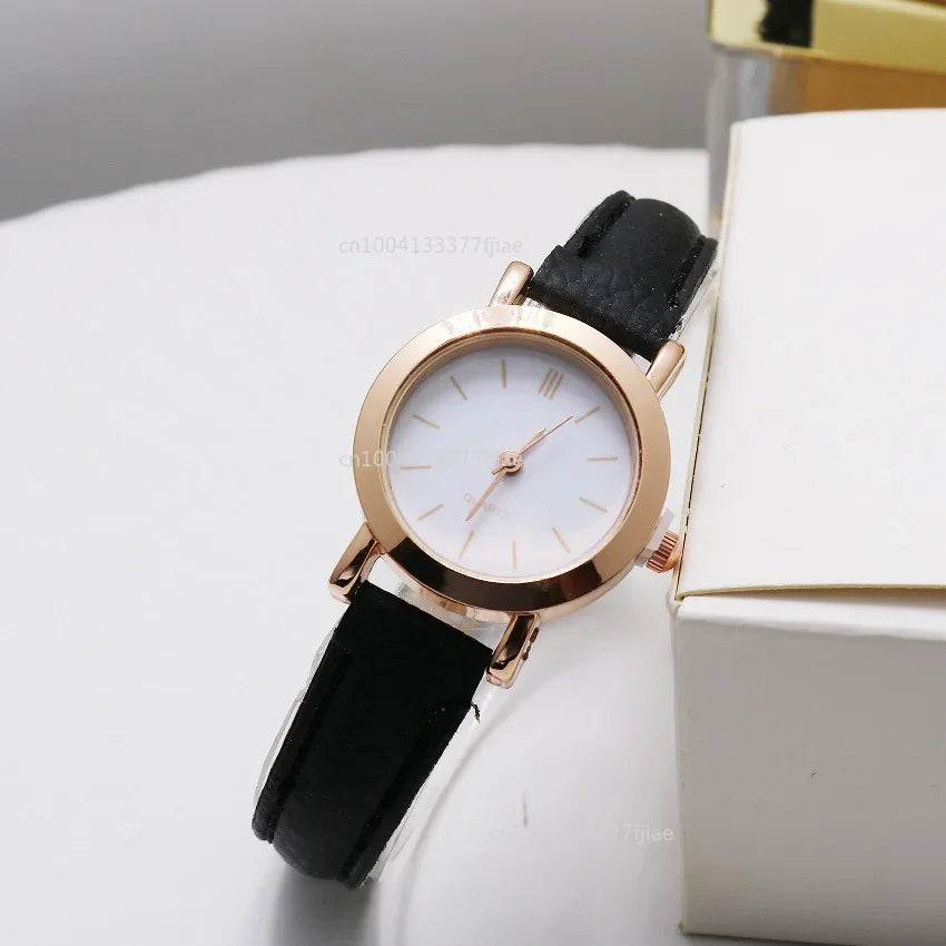Personalized Elegant Female Student Watch Female Fashion Simple Small Watch Table Leather Strap Wristwatch Relogio Feminino