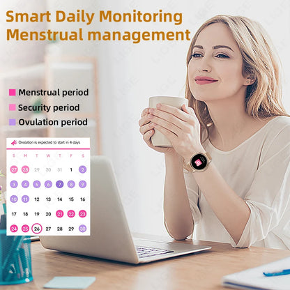 LIGE 2025 New 1.26 inch Screen Smart Watch Women IP68 Waterproof Sports Women’s Health Monitor Watches Bluetooth Call Smartwatch