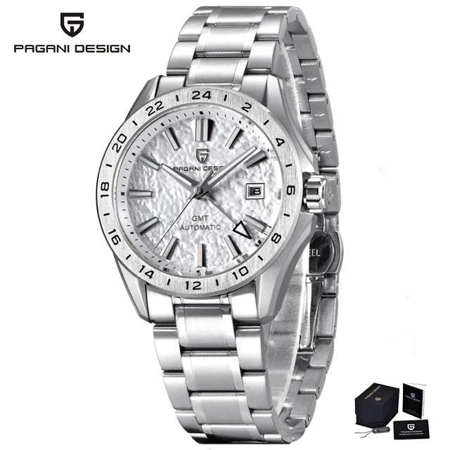 PAGANI DESIGN New GMT Mens Mechanical Watches 100M Waterproof Clock Sapphire Glass Automatic Men Watch PD-1792 Relogio Masculino