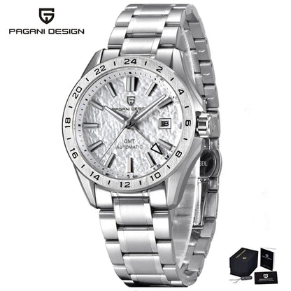 PAGANI DESIGN New GMT Mens Mechanical Watches 100M Waterproof Clock Sapphire Glass Automatic Men Watch PD-1792 Relogio Masculino