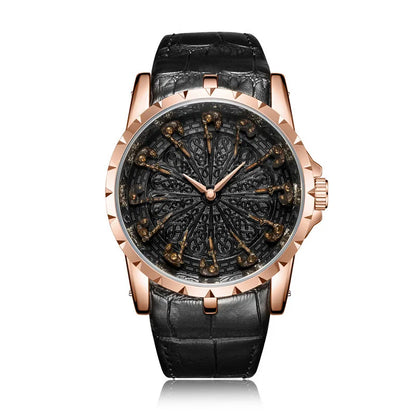 ZH20 Vintage Personalized Men's Watch Classic Twelve Knights Quartz Watch Fashion Clock Birthday Gift
