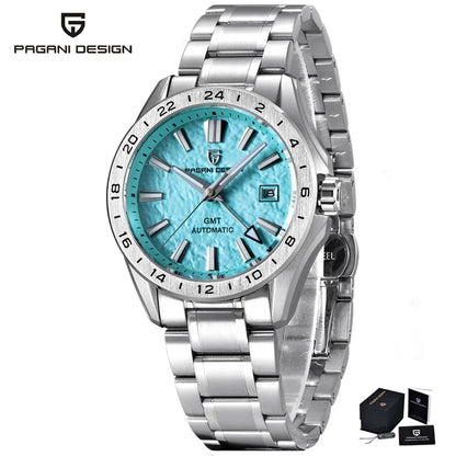 PAGANI DESIGN New GMT Mens Mechanical Watches 100M Waterproof Clock Sapphire Glass Automatic Men Watch PD-1792 Relogio Masculino