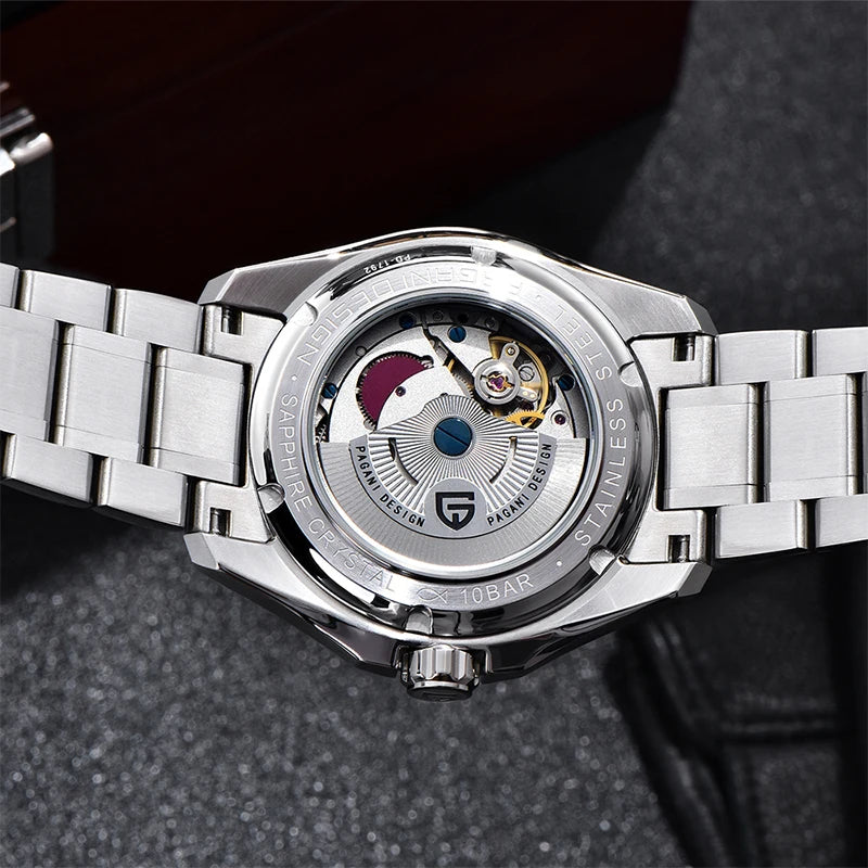 PAGANI DESIGN New GMT Mens Mechanical Watches 100M Waterproof Clock Sapphire Glass Automatic Men Watch PD-1792 Relogio Masculino