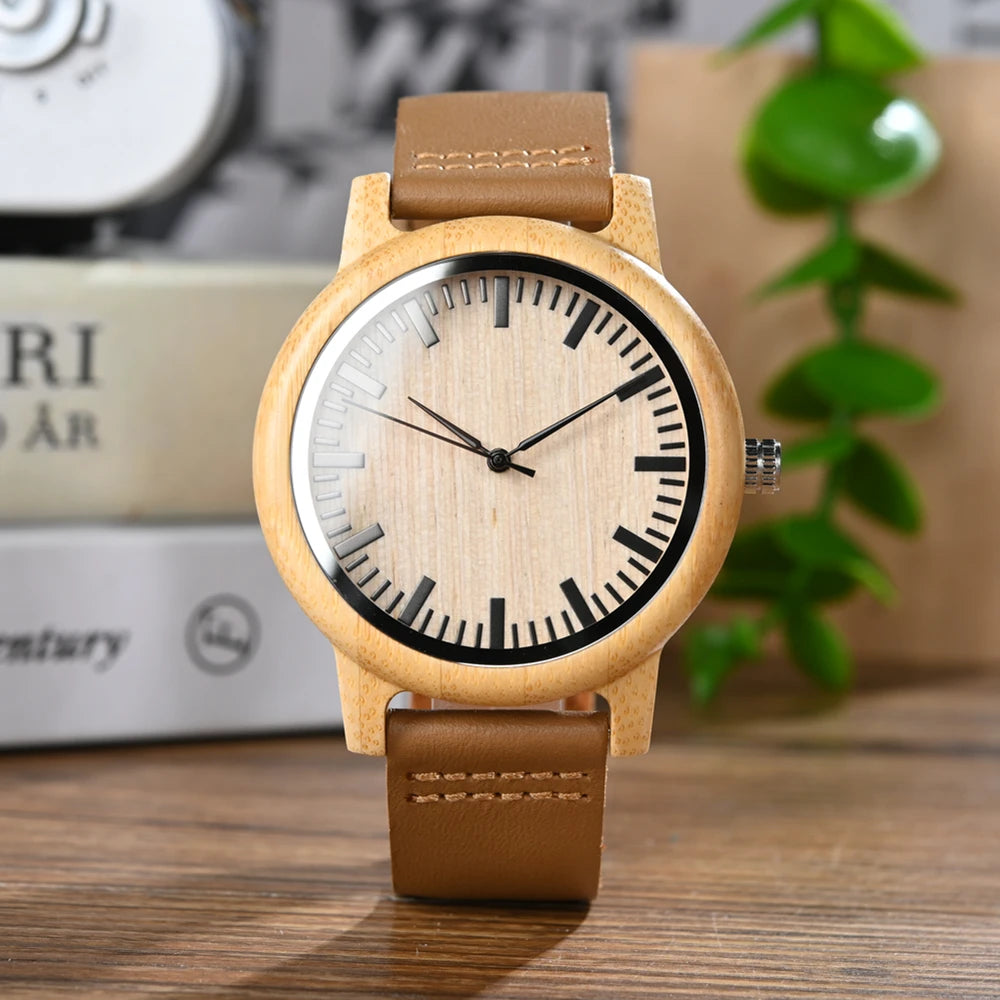 BOBO BIRD Wooden Watches for Men & Women Leather Strap Quartz Watches Support OEM Customized Dropshipping