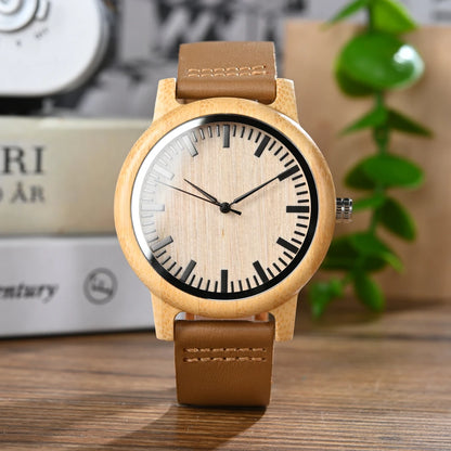 BOBO BIRD Wooden Watches for Men & Women Leather Strap Quartz Watches Support OEM Customized Dropshipping