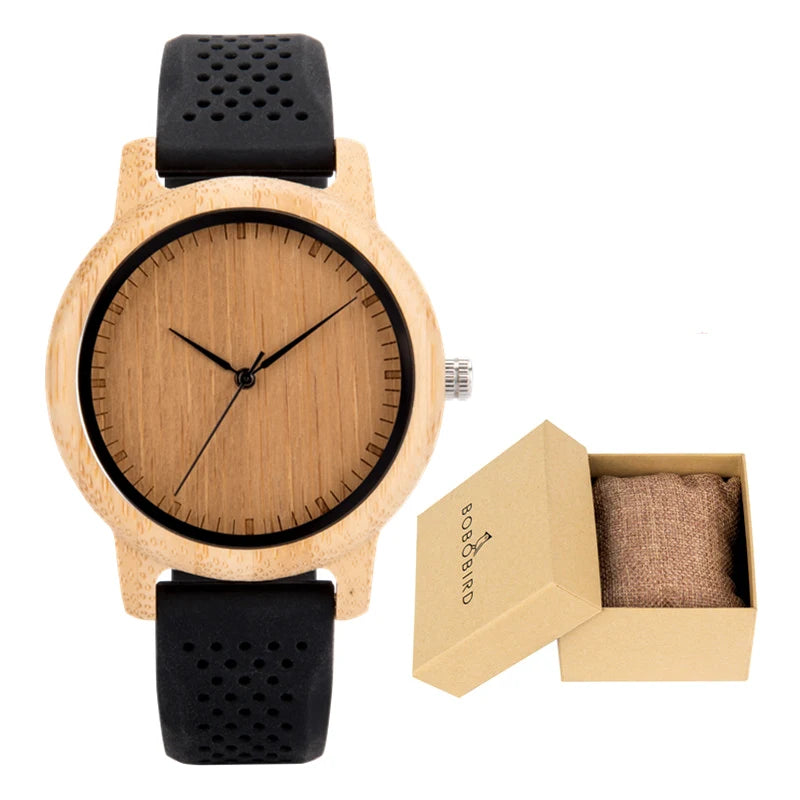 BOBO BIRD Wooden Watches for Men & Women Leather Strap Quartz Watches Support OEM Customized Dropshipping